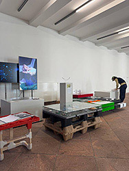 a table with various ojects on it